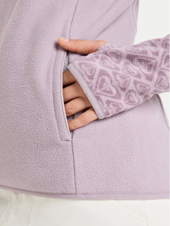 Roxy Roxy Fliso džemperis Sayna Half Zip ERJFT04831 Violetinė Regular Fit