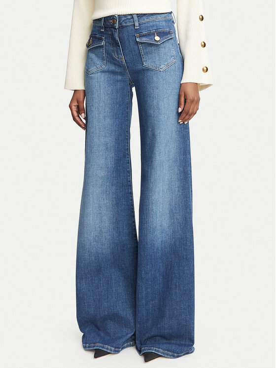 Elisabetta Franchi Elisabetta Franchi Džínsy PJ-18N-66E2-V420 Modrá Wide Leg