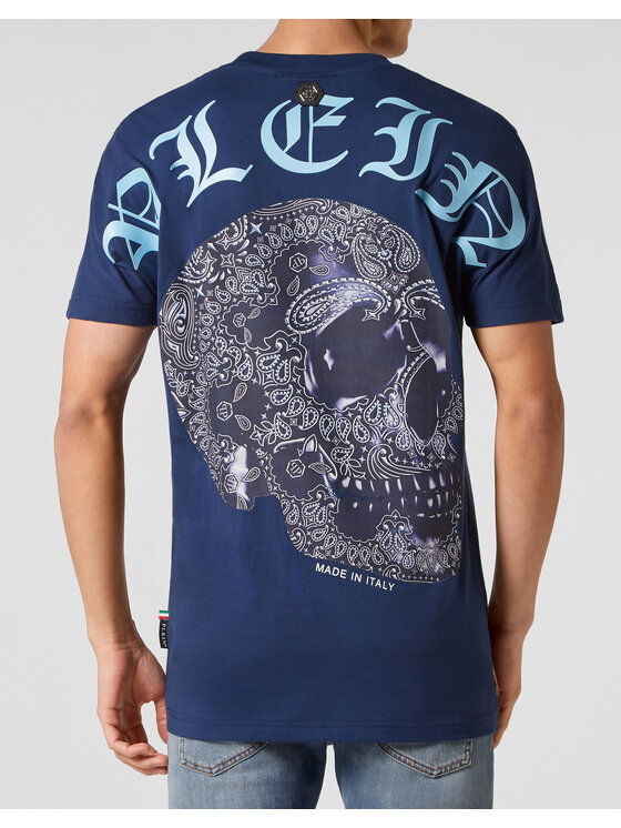 PHILIPP PLEIN PHILIPP PLEIN T-Shirt 2313 Błękitny Regular Fit