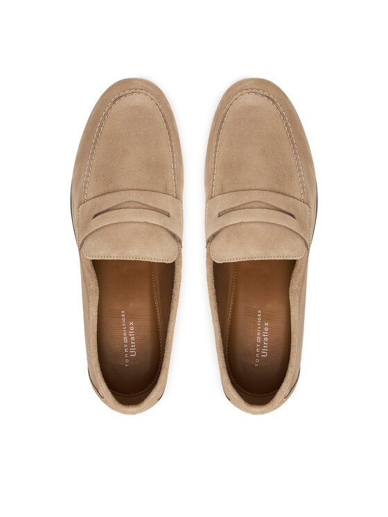 Tommy Hilfiger Tommy Hilfiger Lords Flexible Slim Suede Loafer FM0FM05745 Bézs