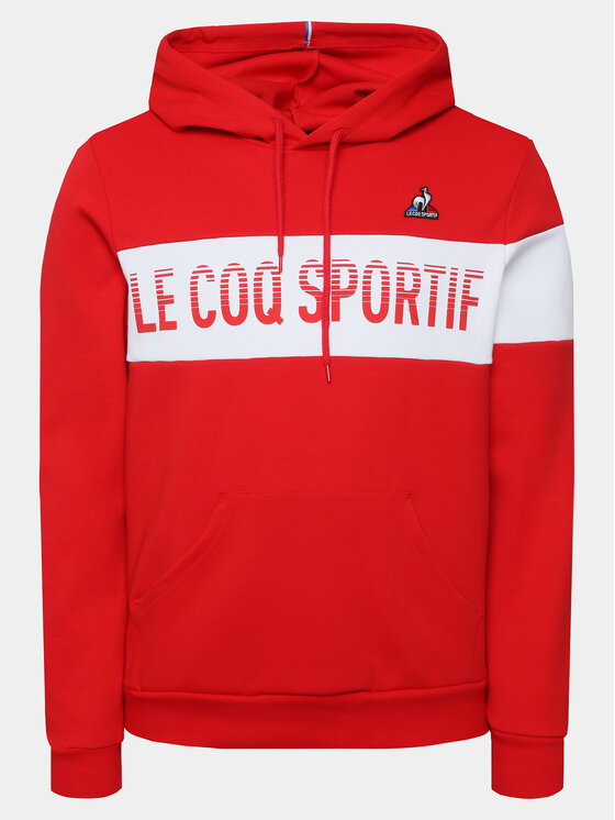 Le Coq Sportif Džemperis ar kapuci Unisex 2320729 Sarkans Regular Fit