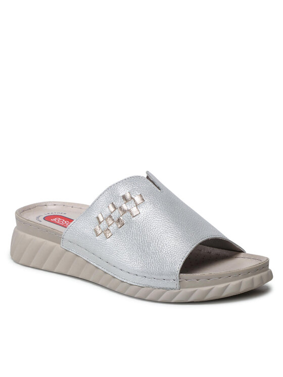 Go Soft Go Soft Klapki EST-2299-02 Srebrny