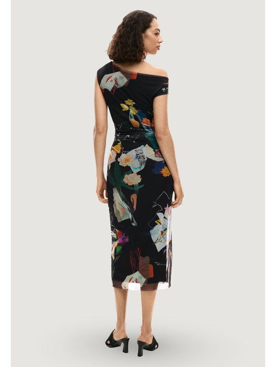Desigual Desigual Sukienka codzienna VEST_DELAWARE Czarny Egg Fit