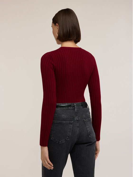 Motivi Motivi Maglione M047W003722N036 Bordeaux Slim Fit