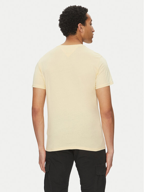 Tommy Jeans Tommy Jeans Majica Essential DM0DM20740 Rumena Slim Fit