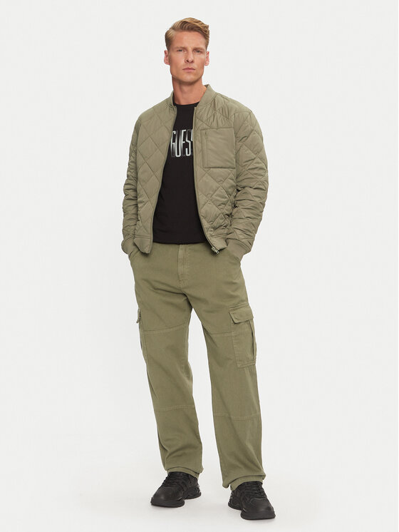 Guess Guess Chino hlače M4YB40 WGCV1 Khaki Regular Fit