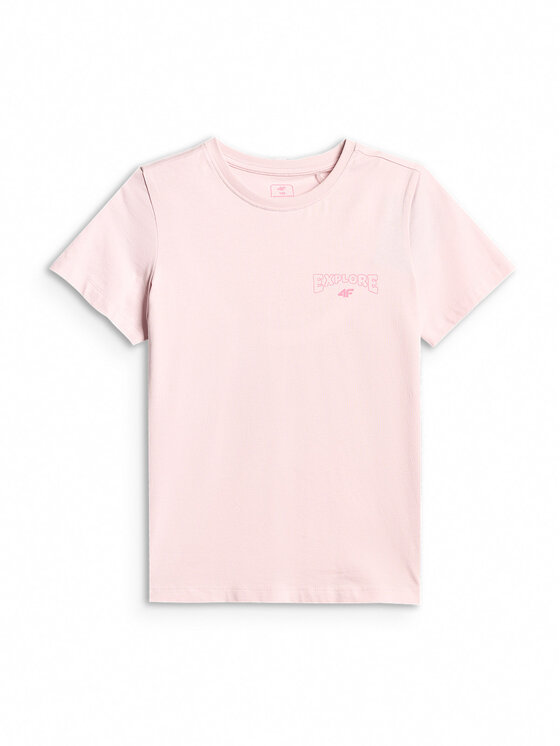 4F 4F T-Shirt WILD WANDERLUST Różowy jasny Regular Fit