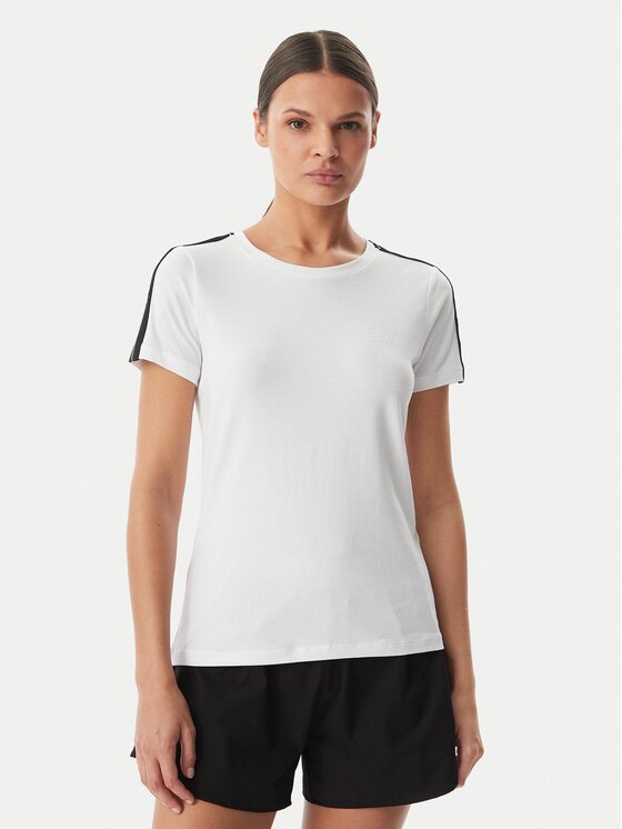 EA7 Emporio Armani EA7 Emporio Armani T-krekls 7W001490 AF10373 U0002 Balts Regular Fit