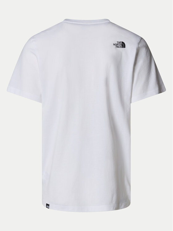 The North Face The North Face T-krekls Easy NF0A8A6C Balts Regular Fit
