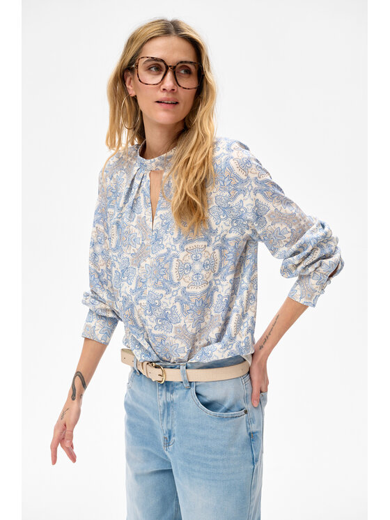 blue shadow blue shadow Bluzka Ika Niebieski Regular Fit