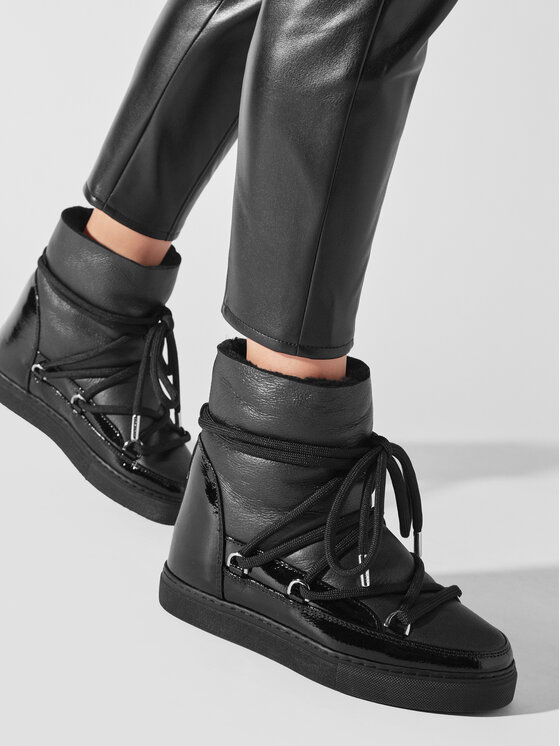 Inuikii Inuikii Μπότες Χιονιού Gloss Wedge 75203-007 Μαύρο