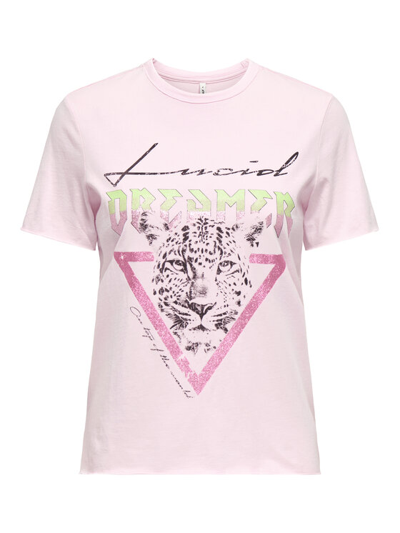 ONLY ONLY T-Shirt Lucy 15307412 Różowy Regular Fit
