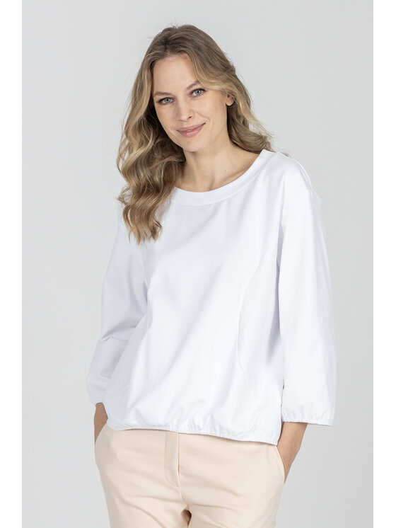 Deni Cler Milano Deni Cler Milano Bluza W-DC-W007-F2-H1-11-1 Kremowy Loose Fit
