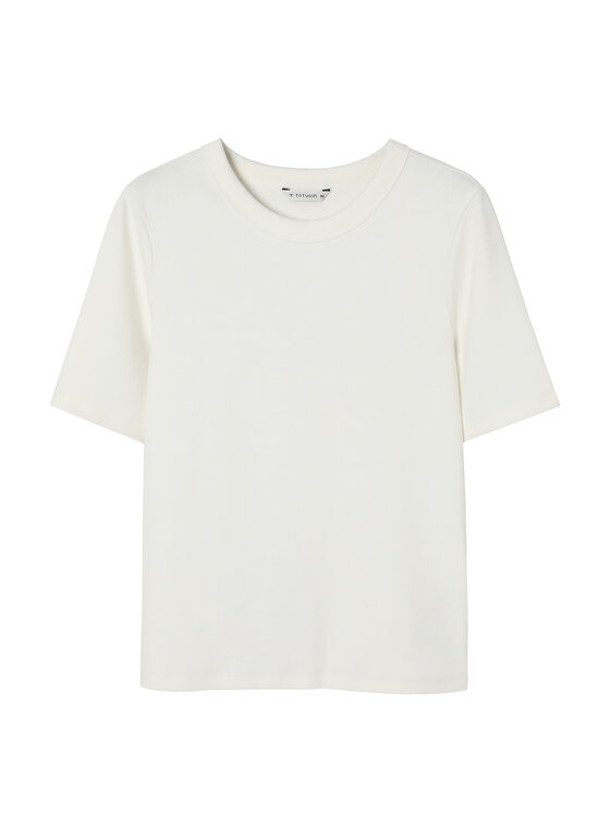 TATUUM TATUUM T-Shirt HAMA Kremowy Fitted Fit