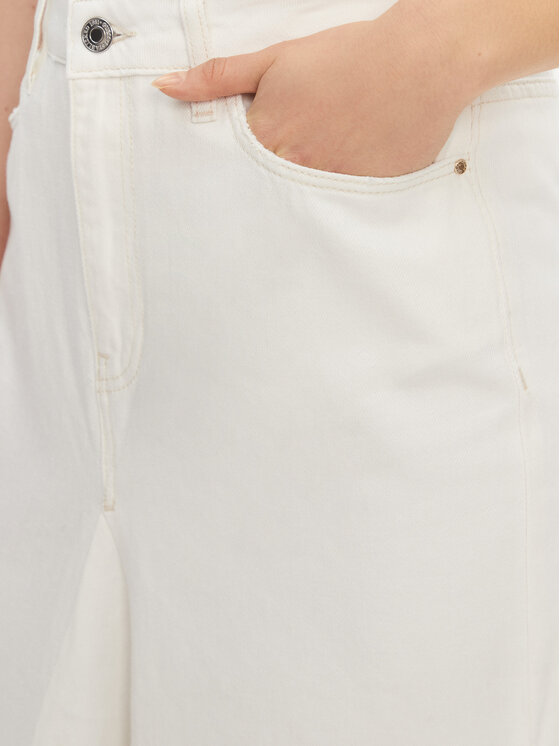 Guess Guess Fustă tip creion W5GD95 D5N92 Alb Regular Fit