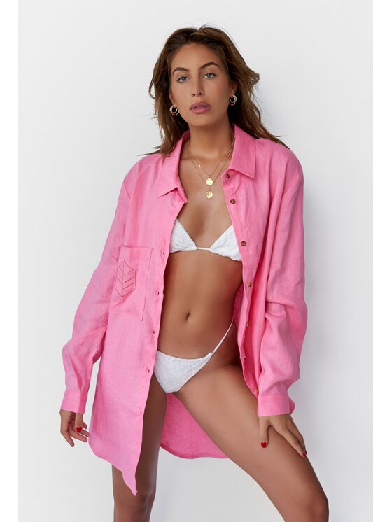 La Michaux La Michaux Košile GISELE linen Růžová