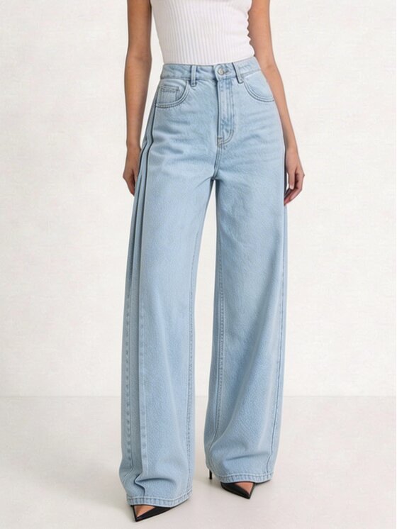 MissDenim MissDenim Jeansy Baggy Niebieski Boyfriend Fit