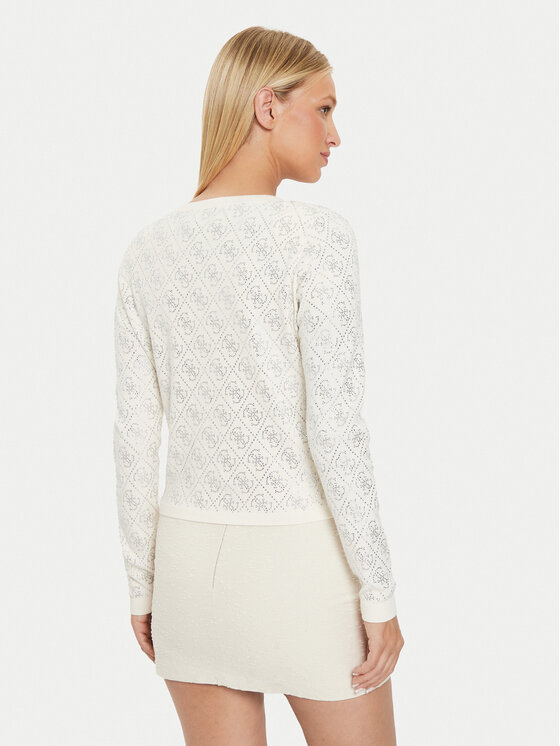 Guess Guess Kardigan W4YR25 Z3FN0 Écru Regular Fit