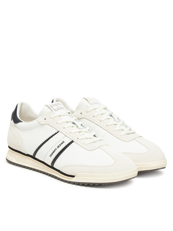 Tommy Jeans Tommy Jeans Laisvalaikio batai Tjm Retro Runner Cleated EM0EM01619 Balta