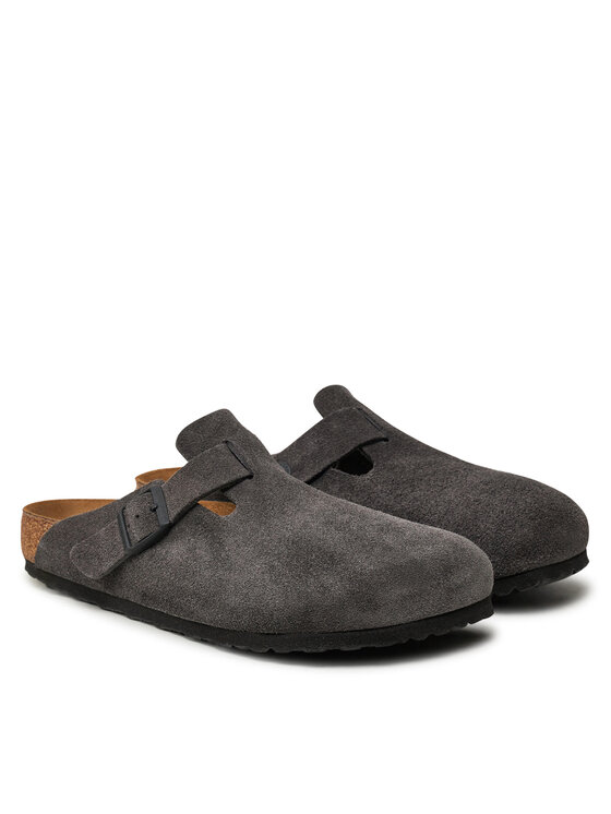 Birkenstock Birkenstock Klapki Boston zamsz 1028602 Szary