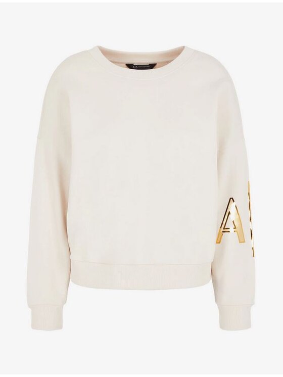 Armani Exchange Armani Exchange Mikina 6RYM11 YJDBZ 1783 Béžová Oversize