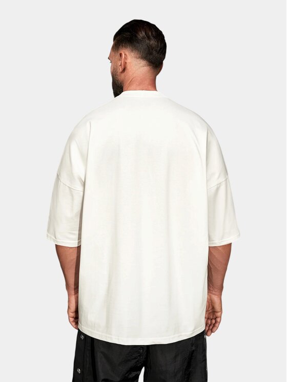 MADE BY SOCIETY MADE BY SOCIETY T-Shirt Maison Blanc - T17985 Biały Basic Fit