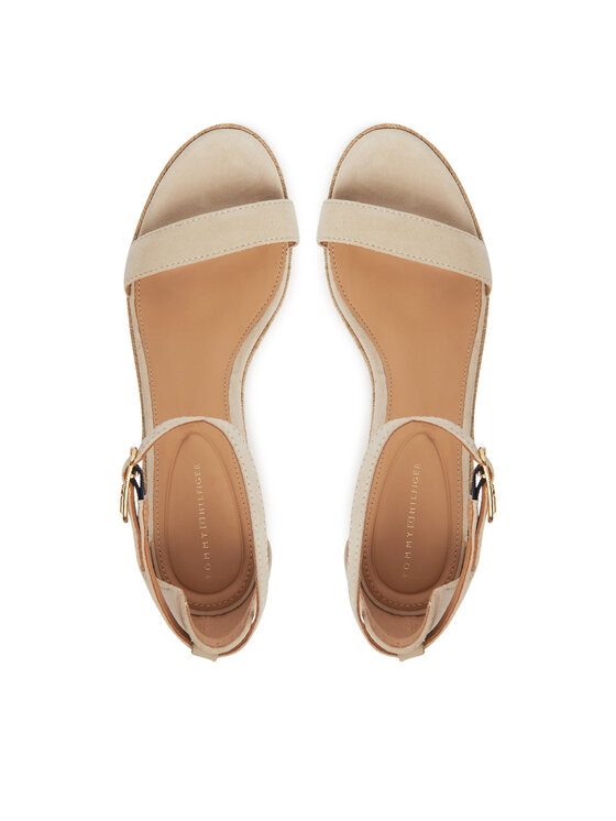Tommy Hilfiger Tommy Hilfiger Espadrillid Suede Ankle Mid Wedge Espadrille FW0FW08479 Beež