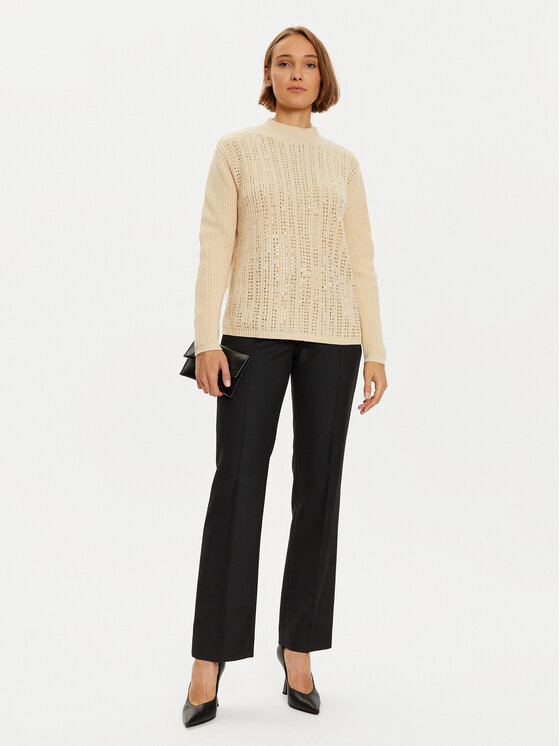 LOLA CASADEMUNT LOLA CASADEMUNT Sweter LF2411010 Écru Regular Fit