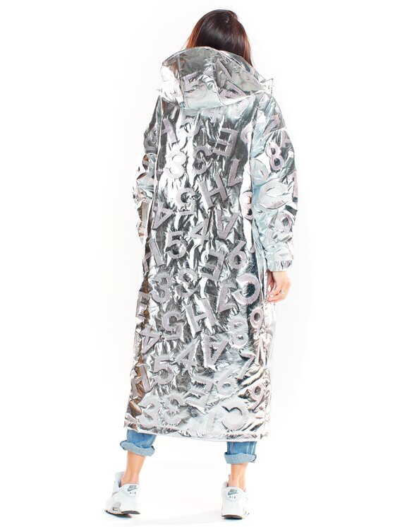 Awama Awama Giacca da donna A338 Argento Basic Fit