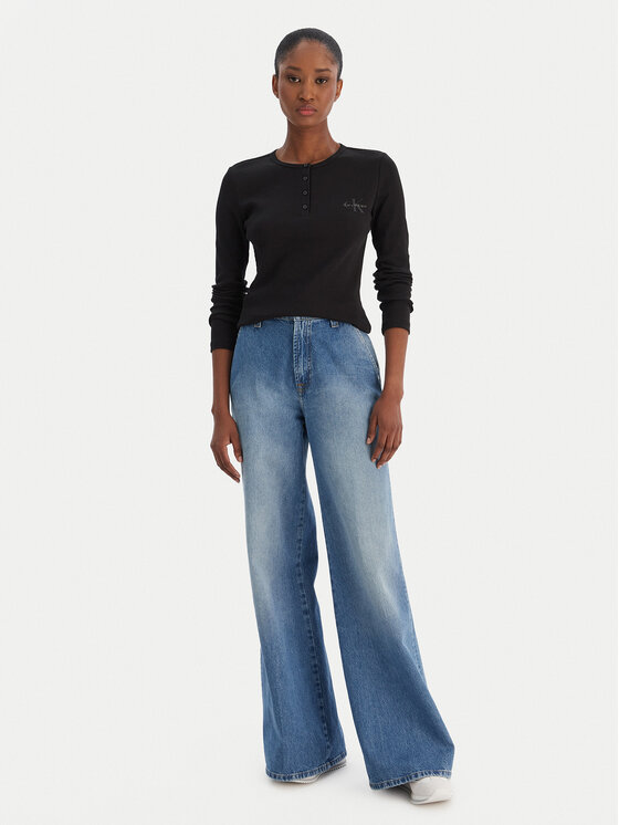 Calvin Klein Jeans Calvin Klein Jeans Bluse LV047E201G Schwarz Regular Fit