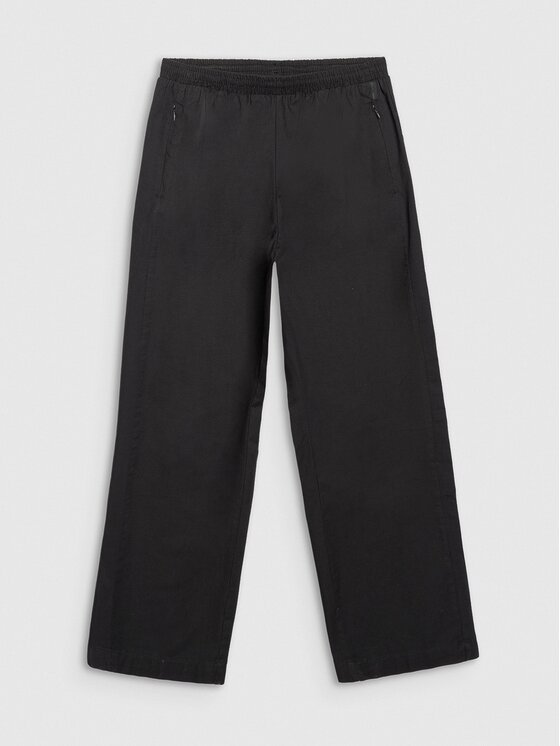 4F 4F Pantaloni di tessuto 4FRSS25TTROF1448-20S Nero Relaxed Fit