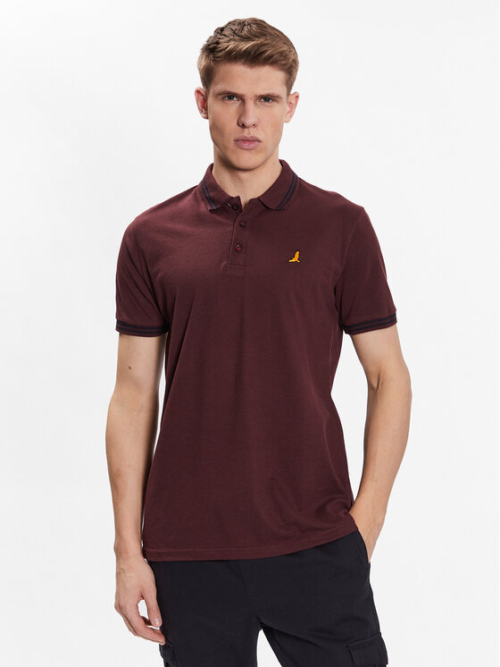 Brave Soul Polo MPS-131KANOHB Bordo Regular Fit