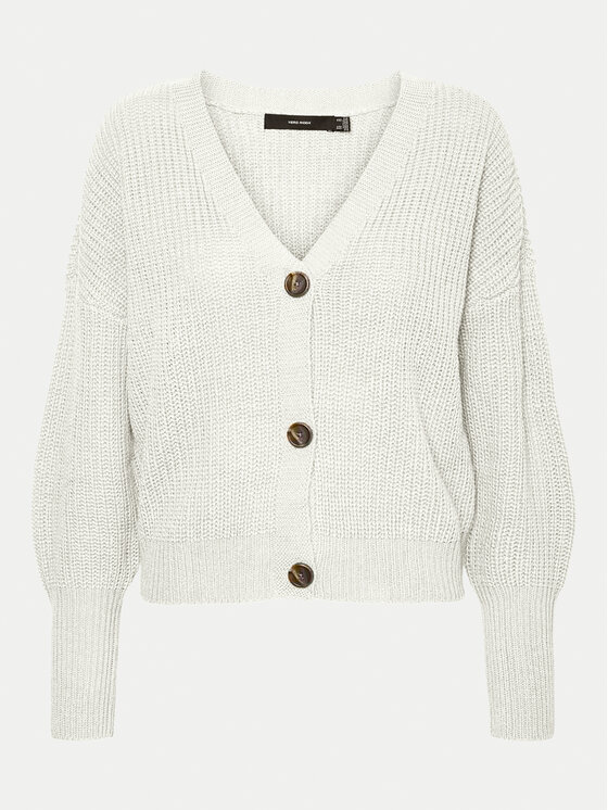 Vero Moda Vero Moda Kardigan Lea 10249632 Biały Regular Fit