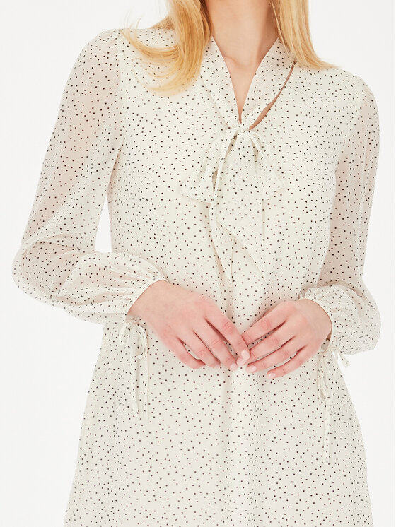 L’AF L’AF Sukienka elegancka Jana Biały Slim Fit