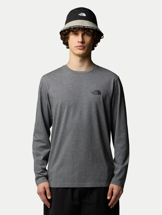 The North Face Longsleeve krekls Simple Dome NF0A87QN Pelēks Regular Fit