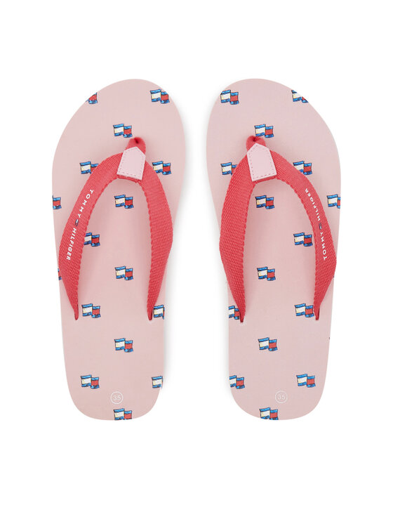 Tommy Hilfiger Tommy Hilfiger Šlepetės per pirštą T3A8-33807-0058X S Rožinė