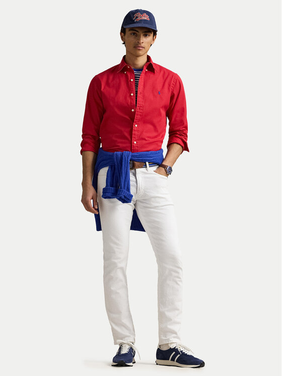 Polo Ralph Lauren Polo Ralph Lauren Srajca 710937993012 Rdeča Custom Fit