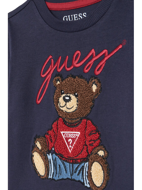 Guess Guess Bluzka N4BI08 I3Z14 Granatowy Regular Fit