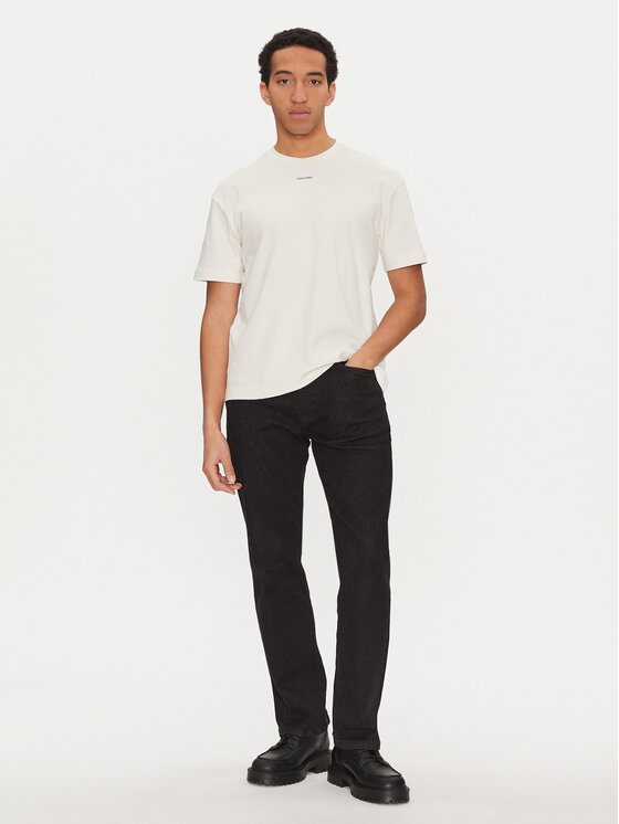 Calvin Klein Calvin Klein T-Shirt Nano Logo K10K112487 Biały Regular Fit