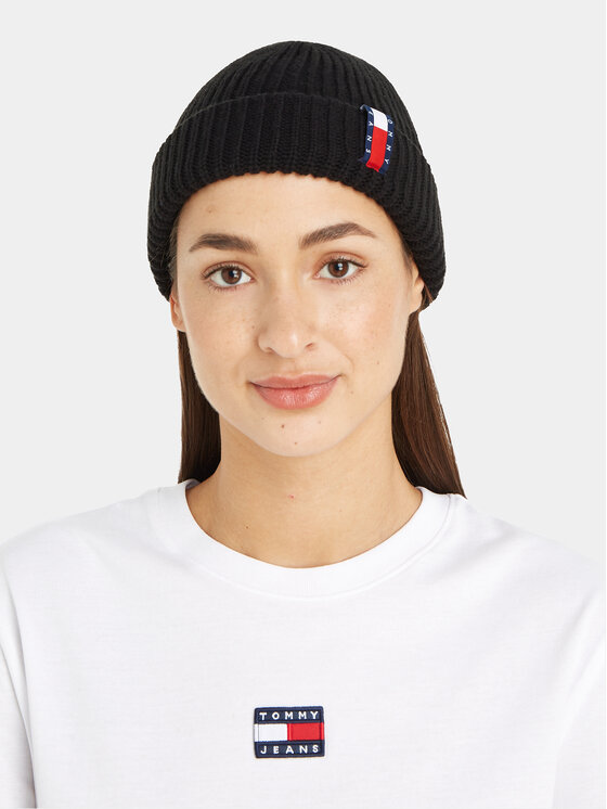 Tommy Jeans Tommy Jeans Шапка Im Tju Unisex Beanie AU0AU01808 Черен