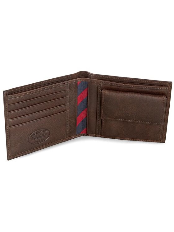 Tommy Hilfiger Tommy Hilfiger Velika moška denarnica Johnson Cc And Coin Pocket AM0AM00659 Rjava