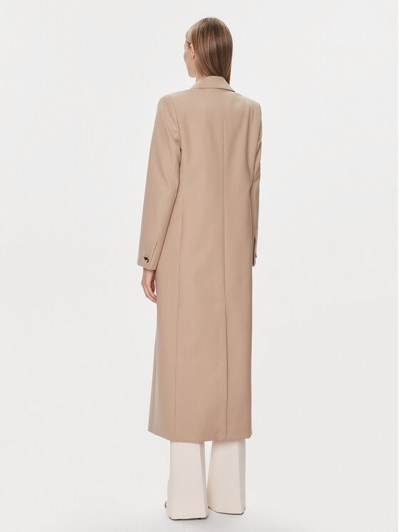 IVY OAK IVY OAK Płaszcz wełniany Jil Sue IO119088 Beżowy Regular Fit
