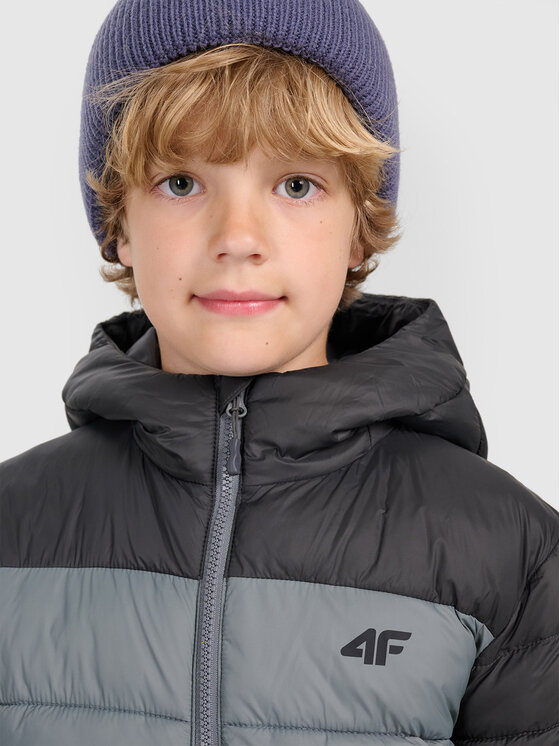 4F 4F Kurtka puchowa 4FJRAW25TDJAM0770-25S Szary Regular Fit