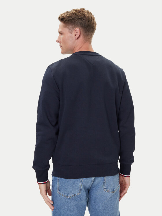 Tommy Hilfiger Tommy Hilfiger Pulóver Small Logo MW0MW37471 Sötétkék Regular Fit