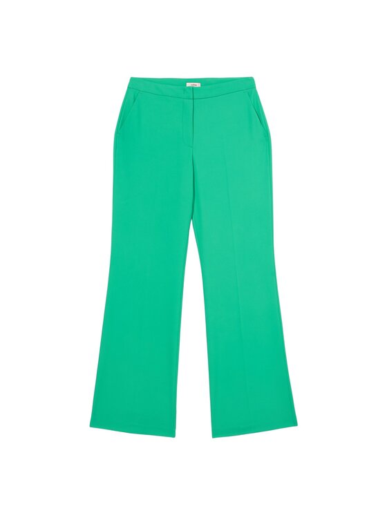 Oltre Oltre Spodnie materiałowe P029R008892N015 Zielony Regular Fit