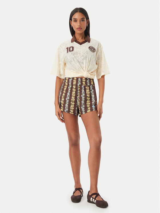 adidas adidas Спортни шорти Farm Rio Pacer KR0229 Кафяв Loose Fit