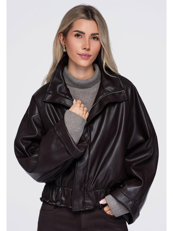 Ombre Ombre Kurtka przejściowa OW-JT-E0007 Brązowy Oversize