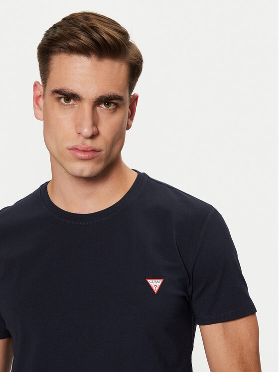Guess Guess Marškinėliai M2YI24 J1314 Tamsiai mėlyna Slim Fit