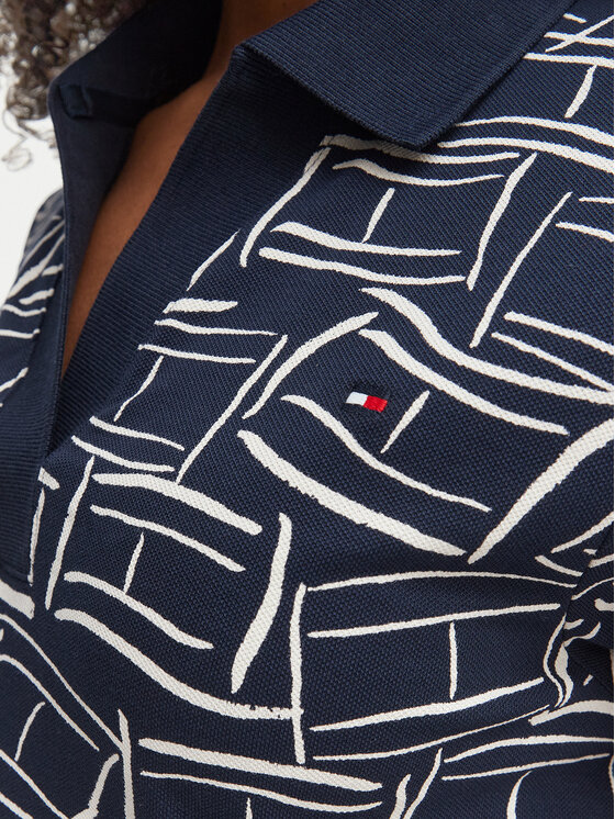 Tommy Hilfiger Tommy Hilfiger Každodenní šaty 1985 Pique WW0WW49719 Tmavomodrá Regular Fit