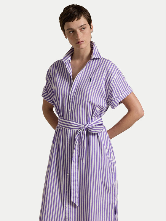 Polo Ralph Lauren Polo Ralph Lauren Rochie tip cămașă 211959911002 Violet Regular Fit